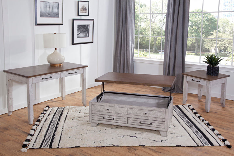 Bear Creek - 3 Piece Table Set (Sofa, End, Coffee Table) - White