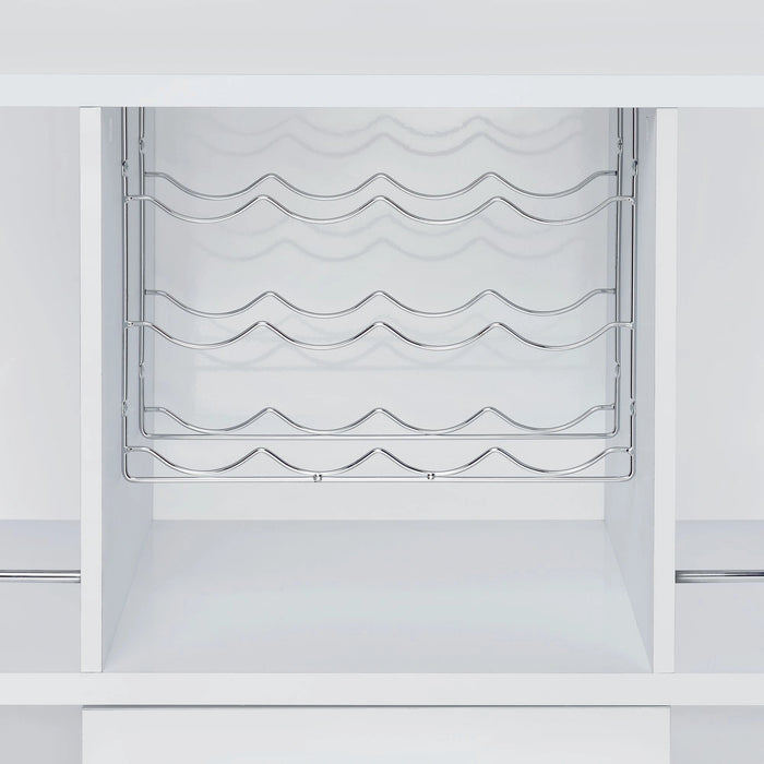 Wendolyn Wine Cabinet with Light in Glossy White