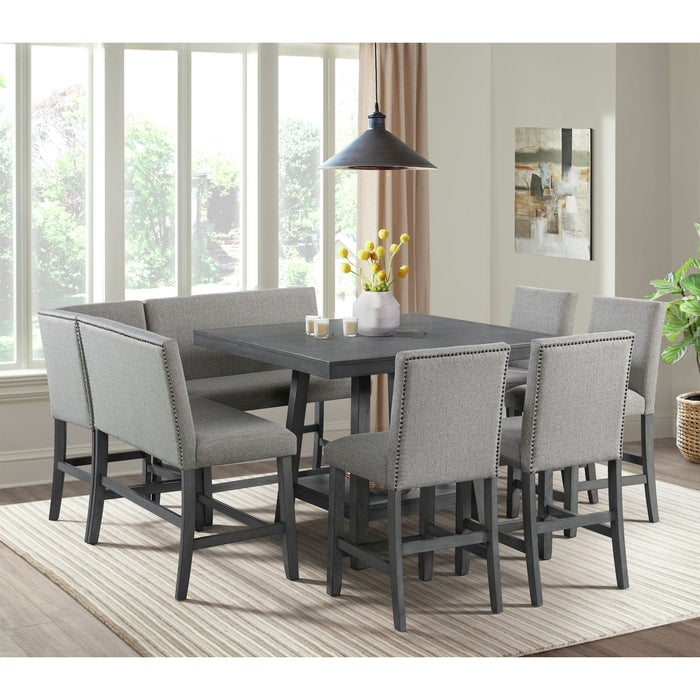 Seneca - Counter Corner Bench With Upholstered Back