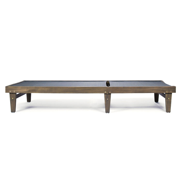 Summerland Chaise Lounge Dark Mesh Outdoor Seating - Dark Gray