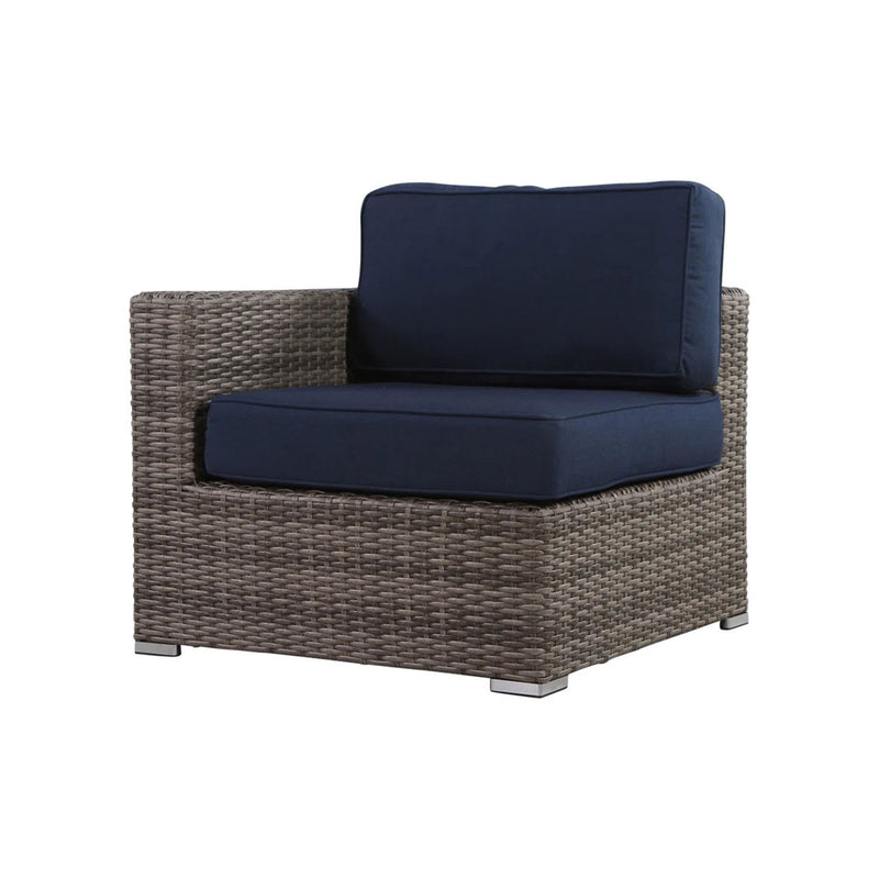 Right Left Sectional 1 Patio Chair With Cushions - Multicolor