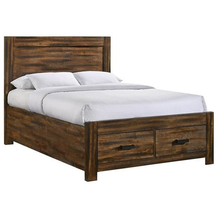 Elements International Warner Queen Storage Bed in Chesnut image