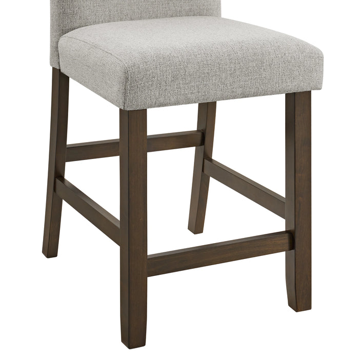 Seneca Counter Height Dining Set in Brown-Table and Four Chairs