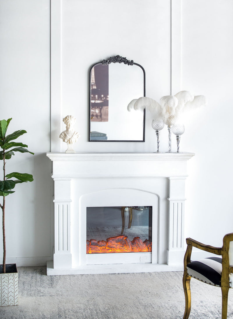 Arch Mirror, Baroque Inspired Wall Decor For Bathroom, Bedroom, Living Room