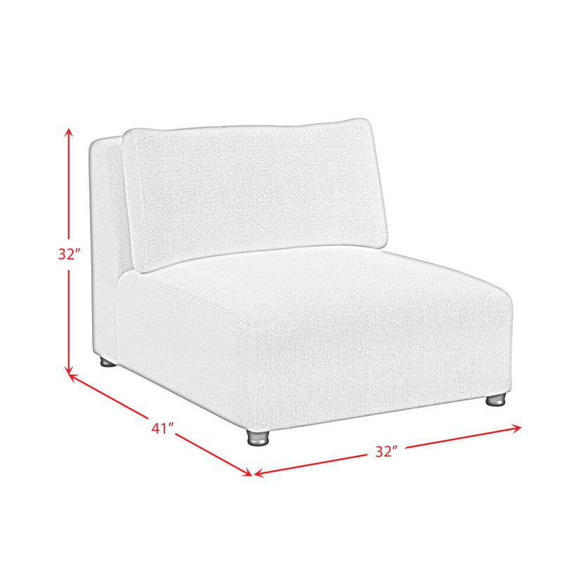 Zandara - Modular Armless Chair - Beige