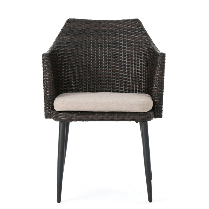 Kenneth - 3 Pieces Chat Set Outdoor Furniture - Brown Multi