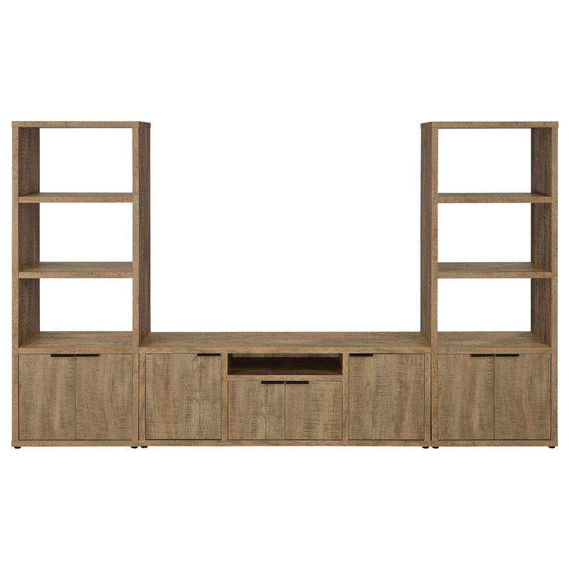 Noriega - 3 Piece TV Entertainment Center, Open & Concealed Storage - Wood