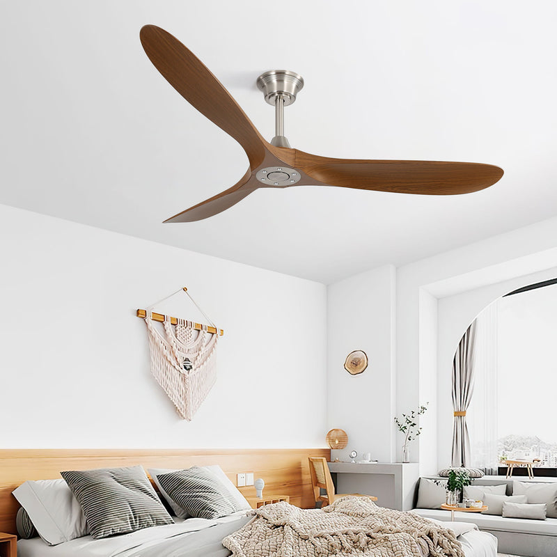 60" Outdoor Ceiling Fan Without Light With Smart App Control - Brushed Nickel