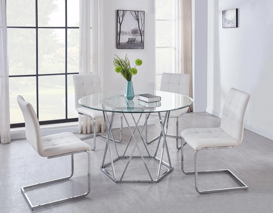 Steve Silver Escondido Side Chair in Chrome (Set of 2)