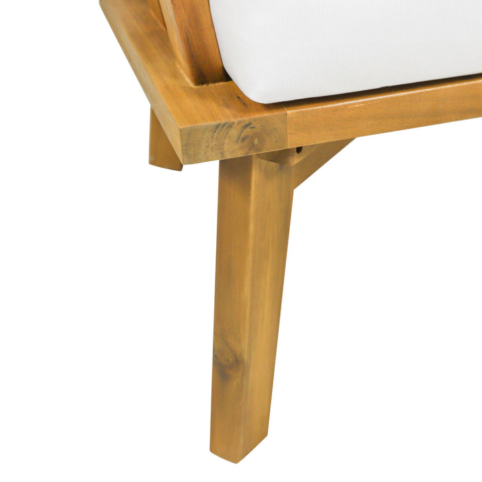 Patio Furniture Set, Outdoor Acacia Wood Patio Club Chair With Table