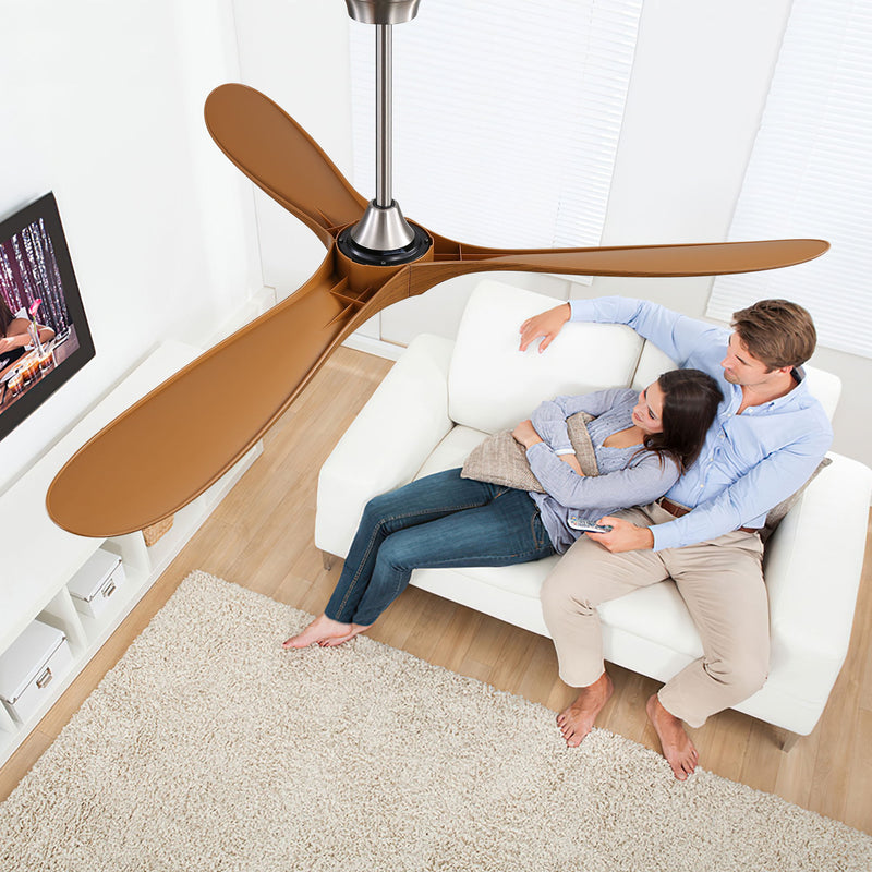 60" Outdoor Ceiling Fan Without Light With Smart App Control - Brushed Nickel