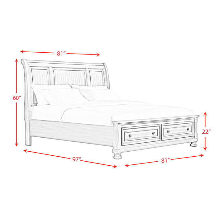 Kingston - Bed With Storage Footboard And Non-Storage Rails
