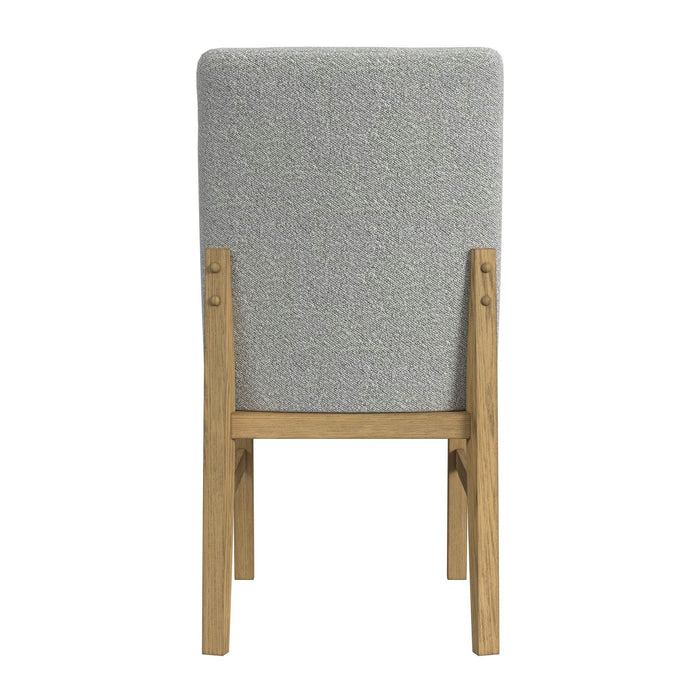Portland - Square Back Dining Side Chair (Set of 2) - Natural / Gray