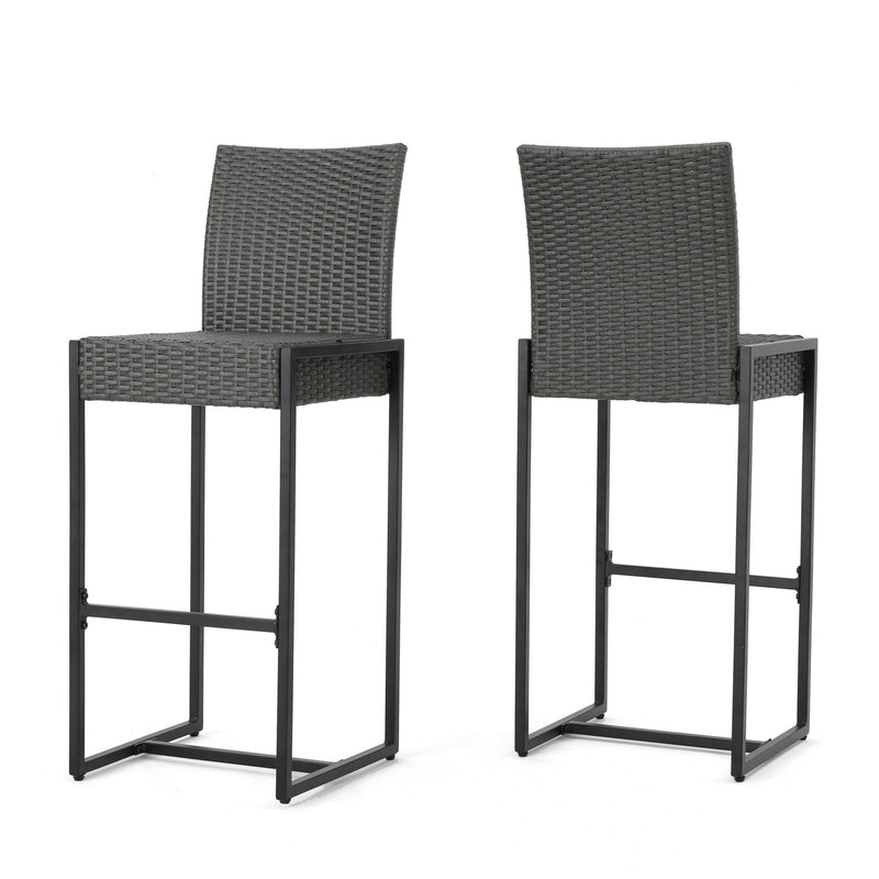 Outdoor Barstool With Hand Crafted Details (Set of 2)