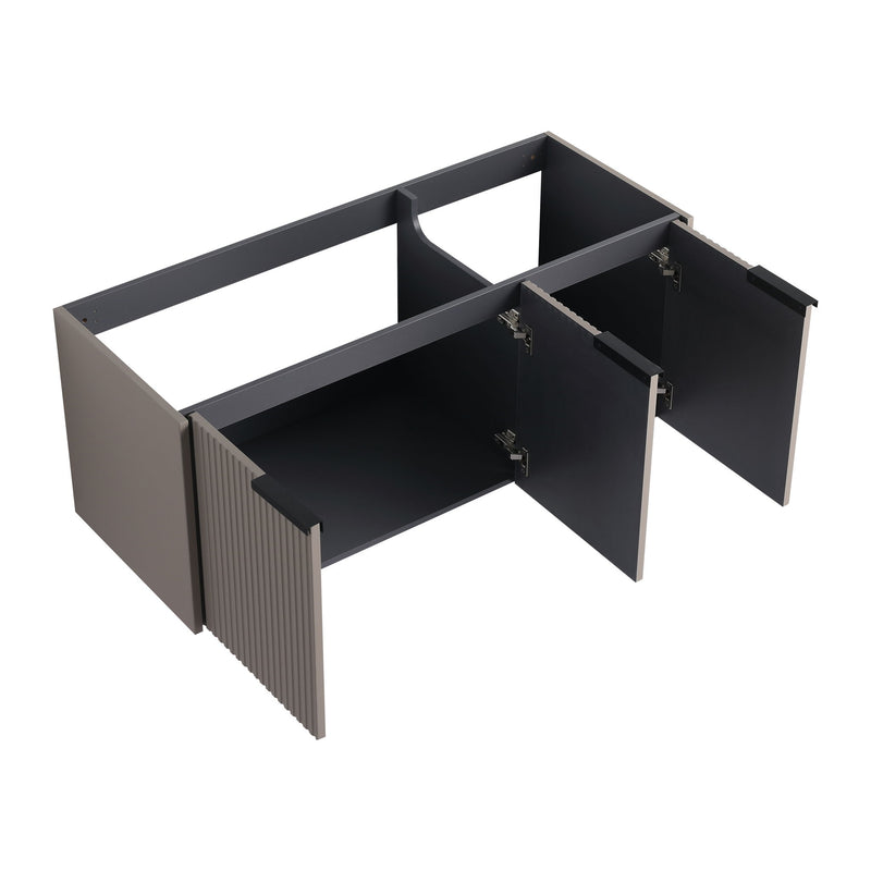 Contemporary Wall Mounted Bathroom Vanity With Soft Close Doors