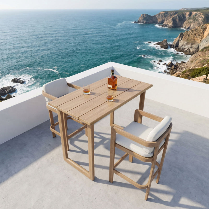 Outdoor Patio Bar Table - Natural