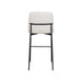 Erik Bar Chair W/ Black Metal Frame- Beige (2 Per Carton)