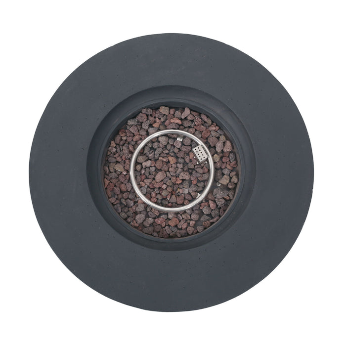 Modern Lightweight Concrete Outdoor Circular Fire Pit 50, 000 Btu