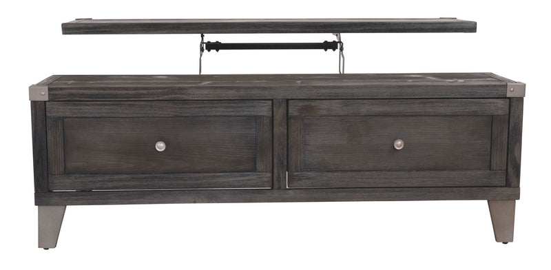 Todoe - Lift Top Cocktail Table - Dark Gray