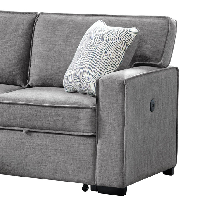 Caracas - Sectional Sleeper Chofa With Pull Bed, Drop Table & USB