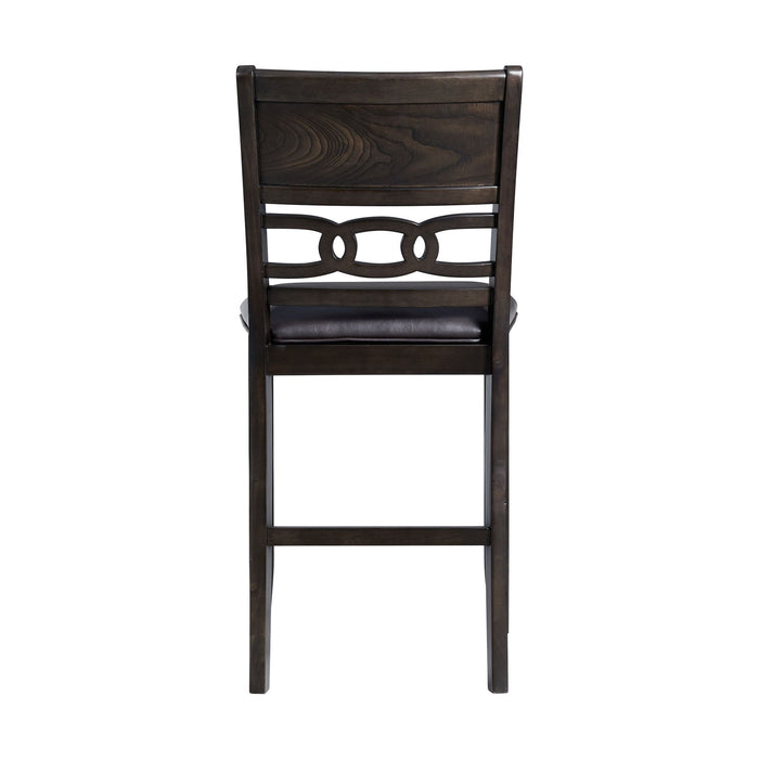 Amherst - Counter Height Faux Leather Side Chair (Set of 2) - Walnut