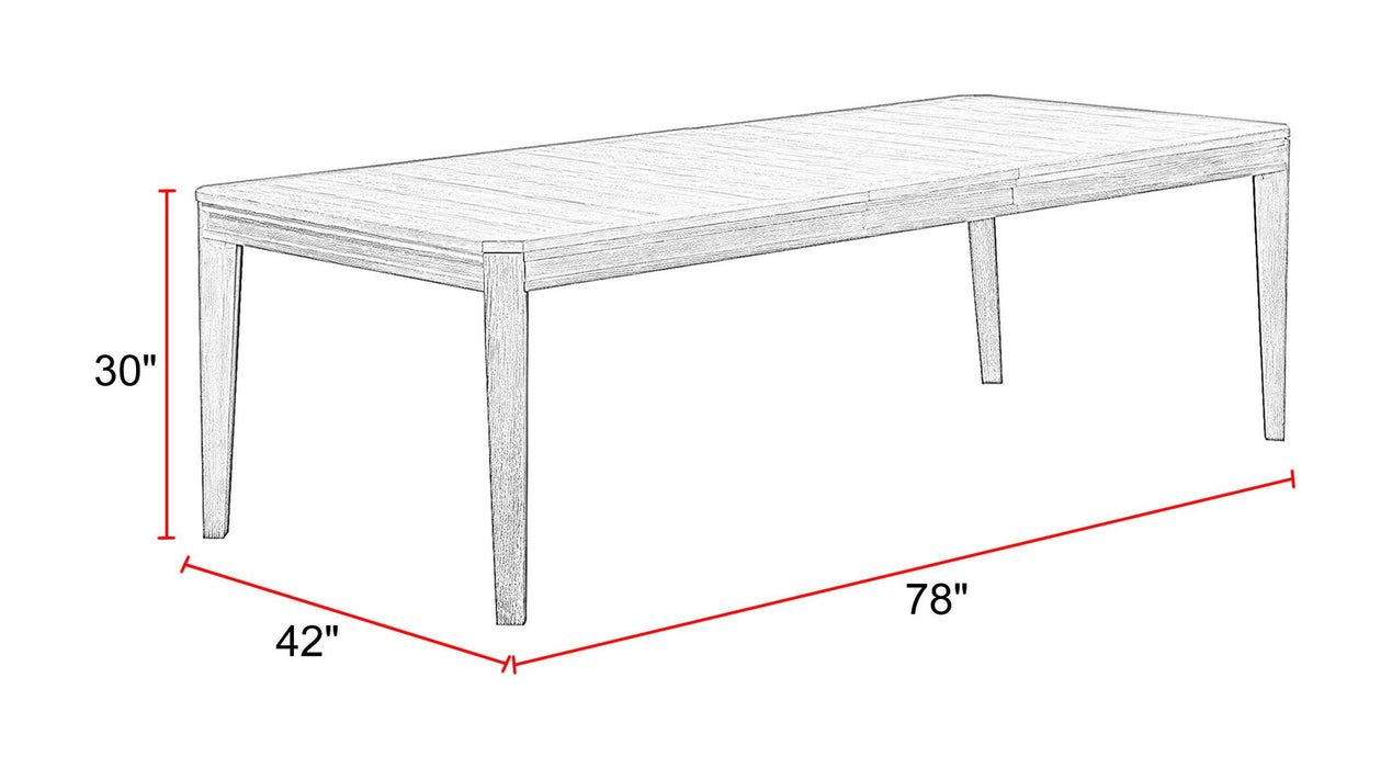 Breckenridge - Dining 78-96" Rectangular Table With 18" Leaf - Medium Brown