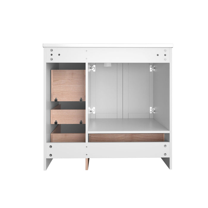 Shaker Free Standing Bathroom Vanity Cabinet & Sink, Soft Close Drawers, Soft Close Doors