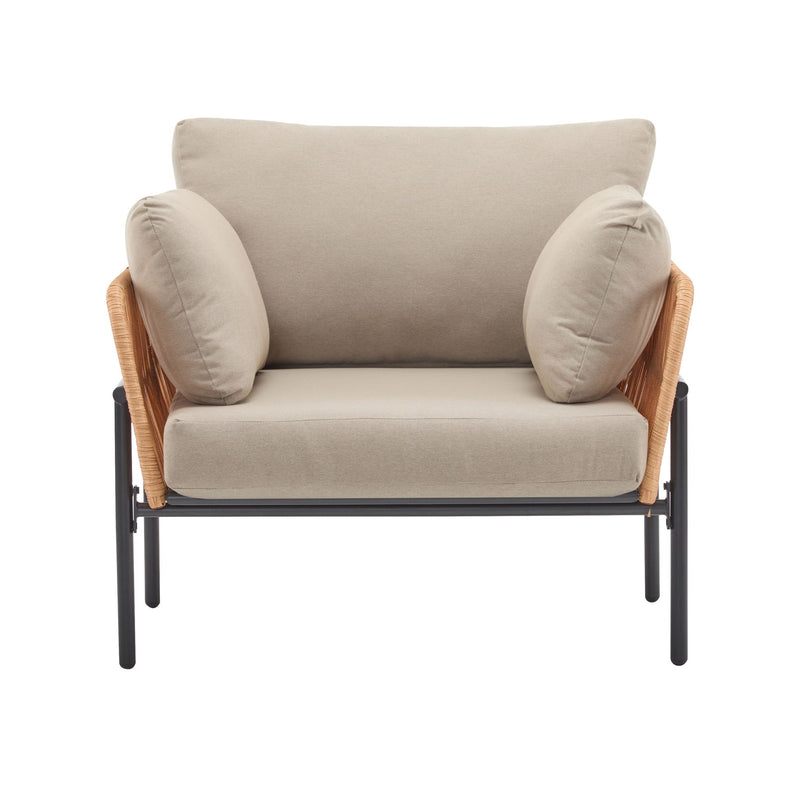 Rope Lounge Chair With Cushions For Modern Spaces