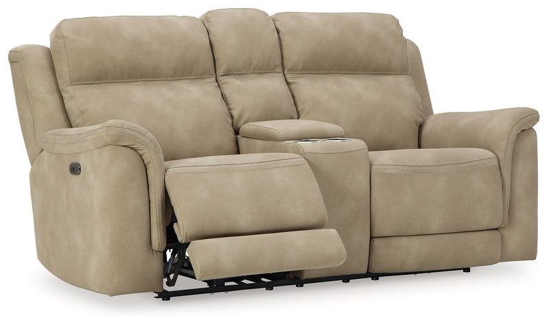 Next-Gen Durapella - Reclining Power Loveseat With Console