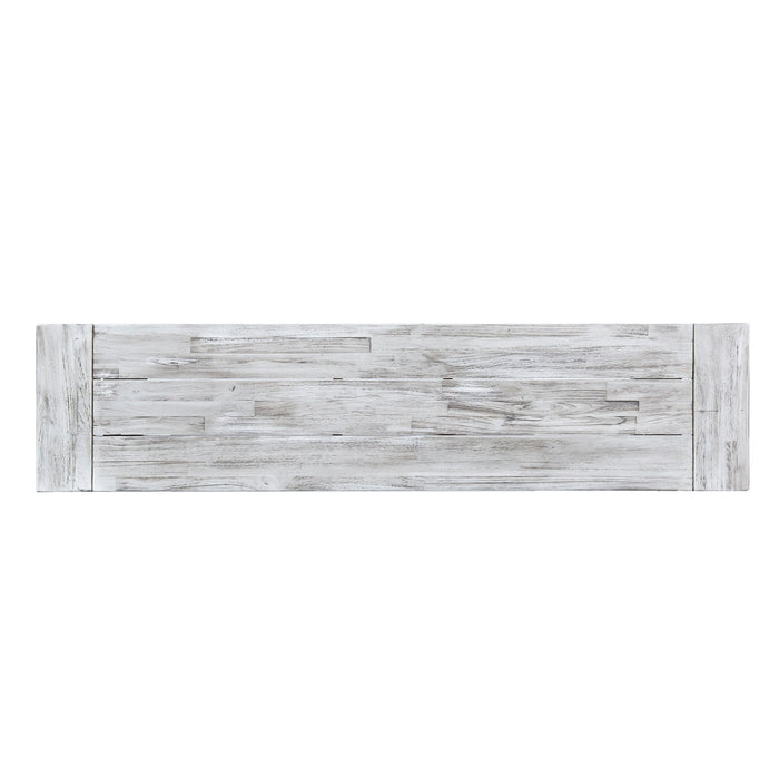 Tranquilizer - Outdoor Acacia Wood Bench With Slat Panel Design