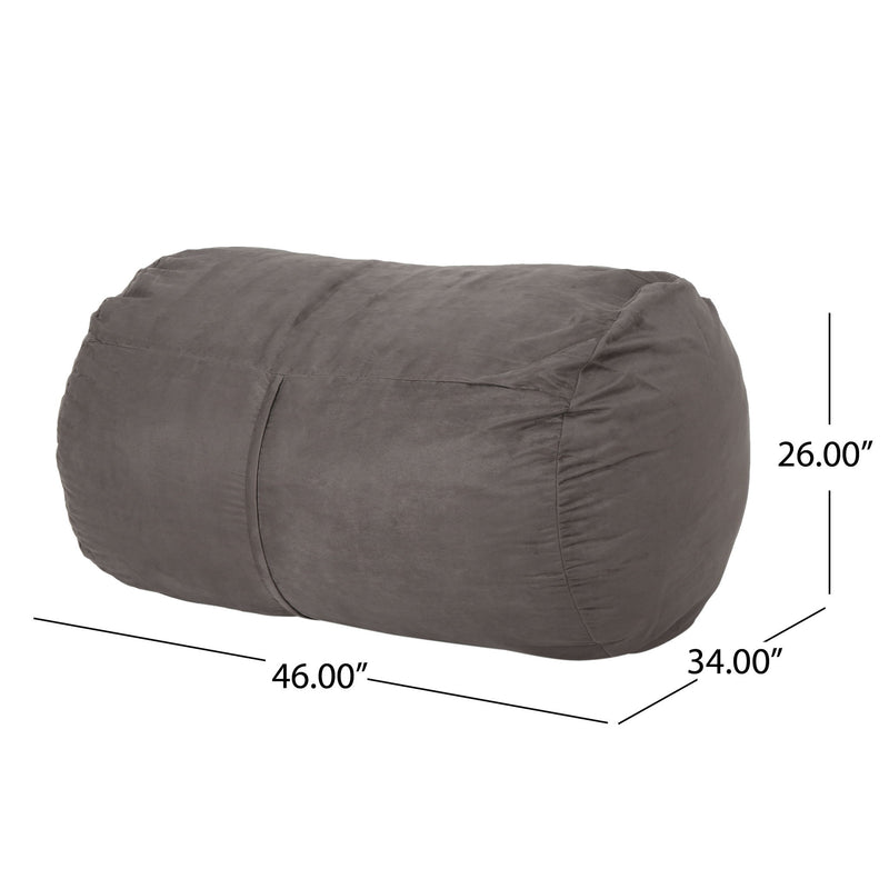 Michael - Modern Cylindrical Suede Bean Bag Chair