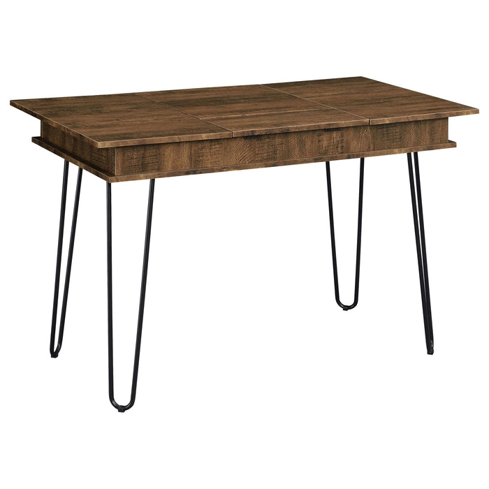 Writing Desk With 4 Hidden Storages - Brown