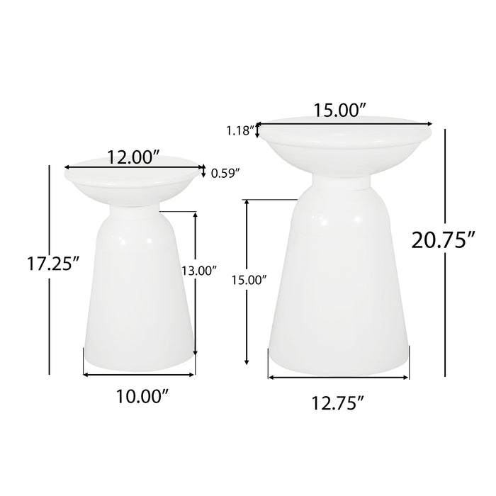 Serenita - Outdoor Side Tables With Flared Design (Set of 2)