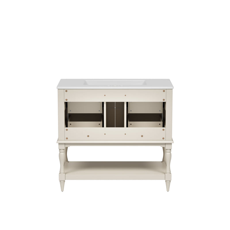 Bathroom Vanity Cabinet With Undermount Sink, 4 Drawer Set