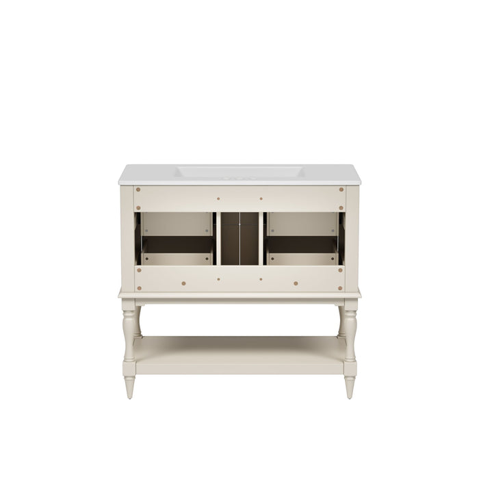 Bathroom Vanity Cabinet With Undermount Sink, 4 Drawer Set