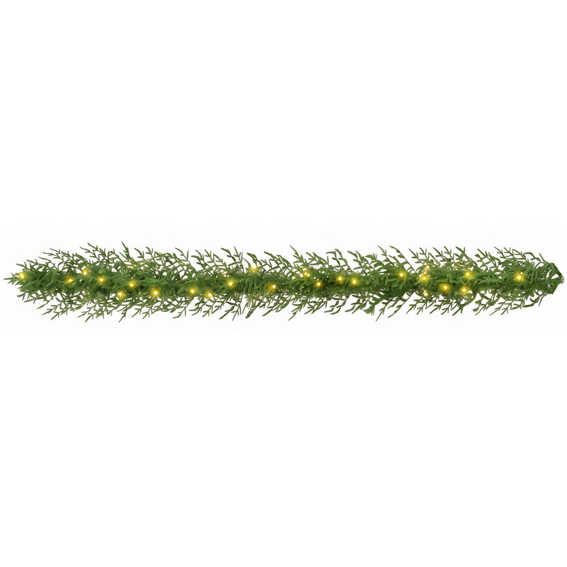 4 Piece Christmas Artificial Trees With Sturdy Bases, Pre Lit Wreath & Garland, Warm LED Lights, Indoor Holiday Decor - Green