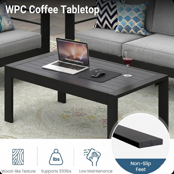 Outdoor Patio Set, All-Weather With Thick Cushions