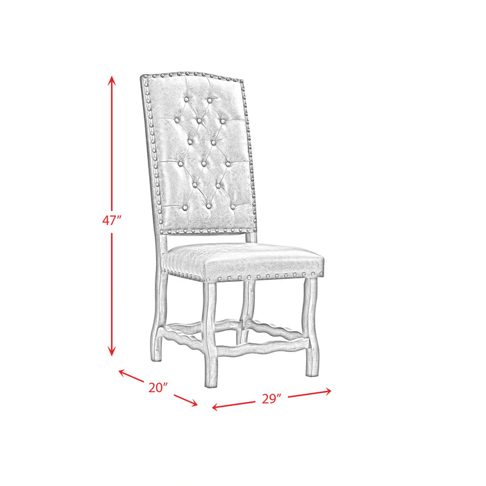 Gramercy 6PC Dining Set-Table, Four Tufted Tall Back Chairs and Settee