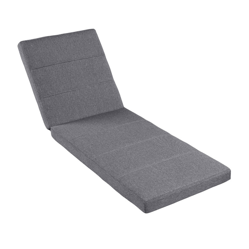 Outdoor Chaise Lounge Cushion Only, Water-Resistant Patio Lounge Chair Cushion With Removable Cover