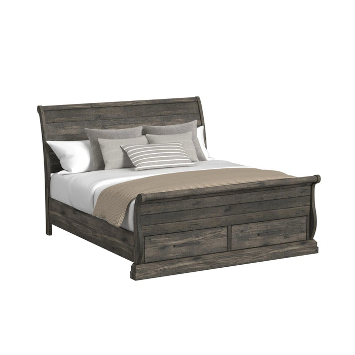 Park Ridge Sleigh Storage Bedroom Set in Charcoal