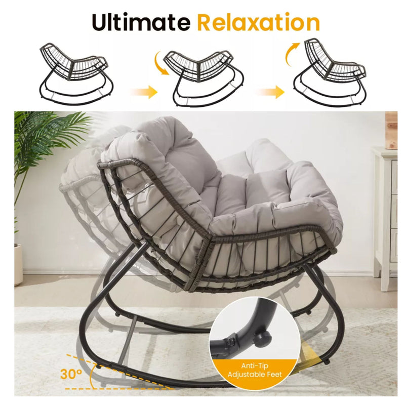 Egg Rocking Chair With Ottoman