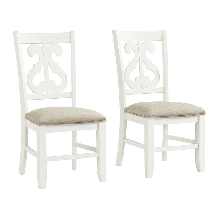 Stone - Wooden Swirl Back Side Chair (Set of 2)