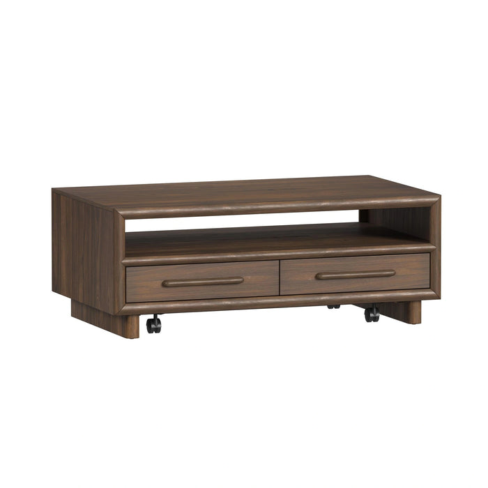 Brisbane 2PC Occasional Table Set in Brown-Coffee Table & End Table