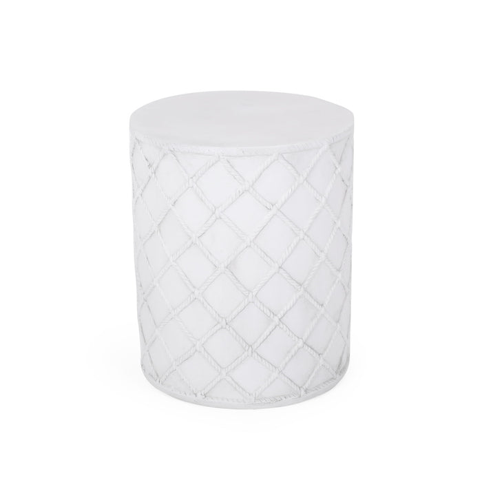 End Table, Outdoor - Antique White