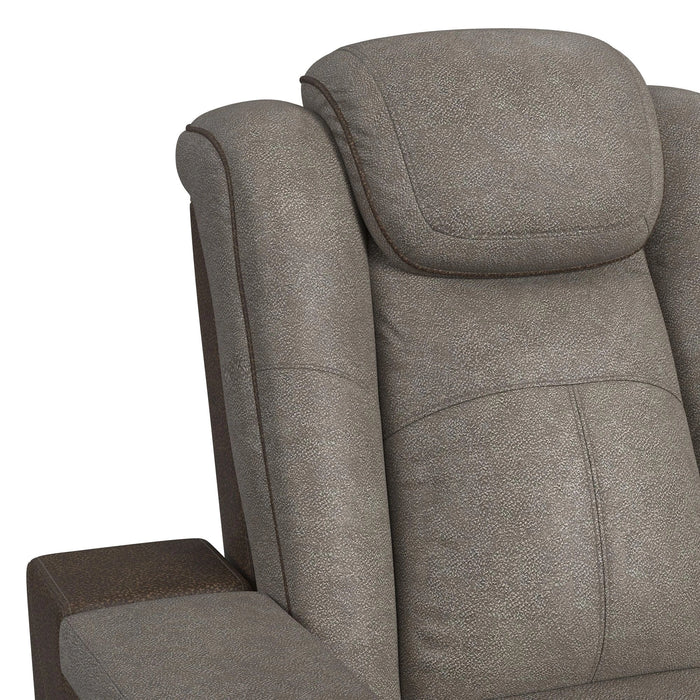 Lantana 2PC Living Room Set in Rocky Grey/Brown-Sofa & Loveseat