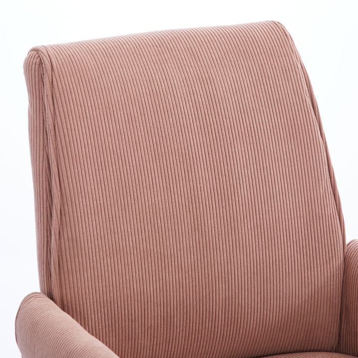 Ergonomic Mid-Back Office Chair With Striped Fabric