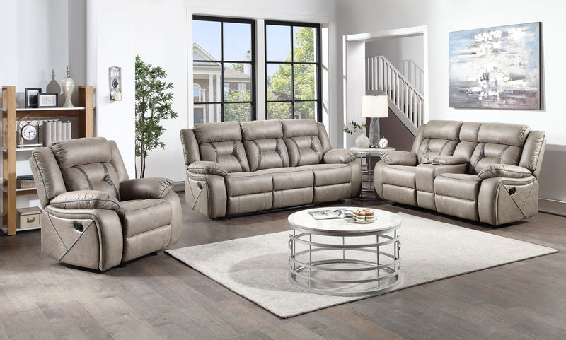Tyson - Recliner Sofa With Drop Down Table - Gray