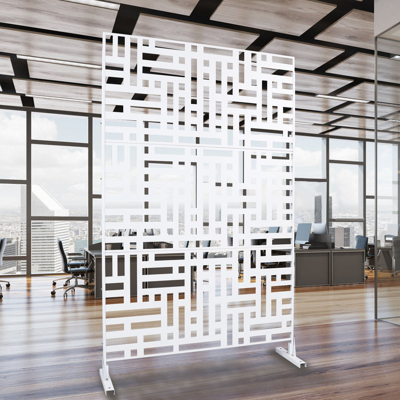 Decorative Freestanding Metal Privacy Screen For Indoor & Outdoor Use