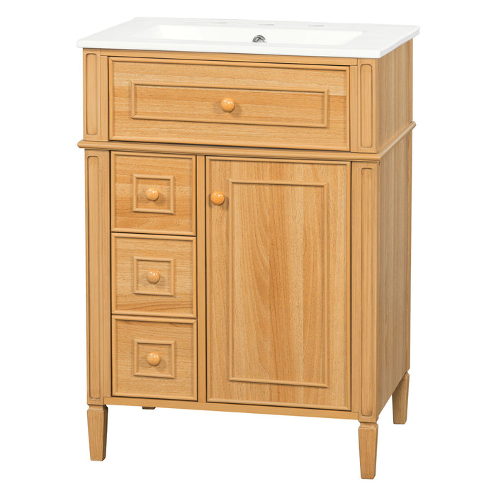 Bathroom Vanity With Flip Out Drawer, 2 Soft-Close Drawers