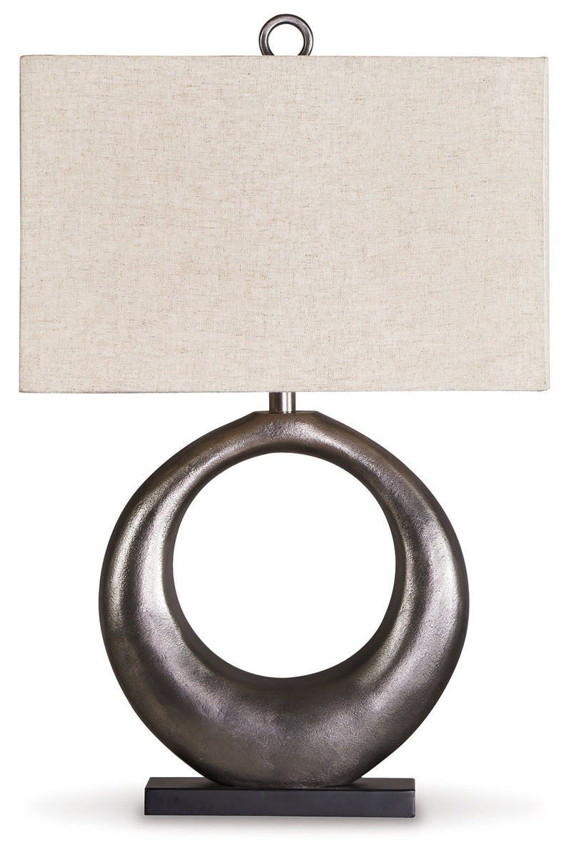 Saria - Metal Table Lamp - Antique Silver Finish